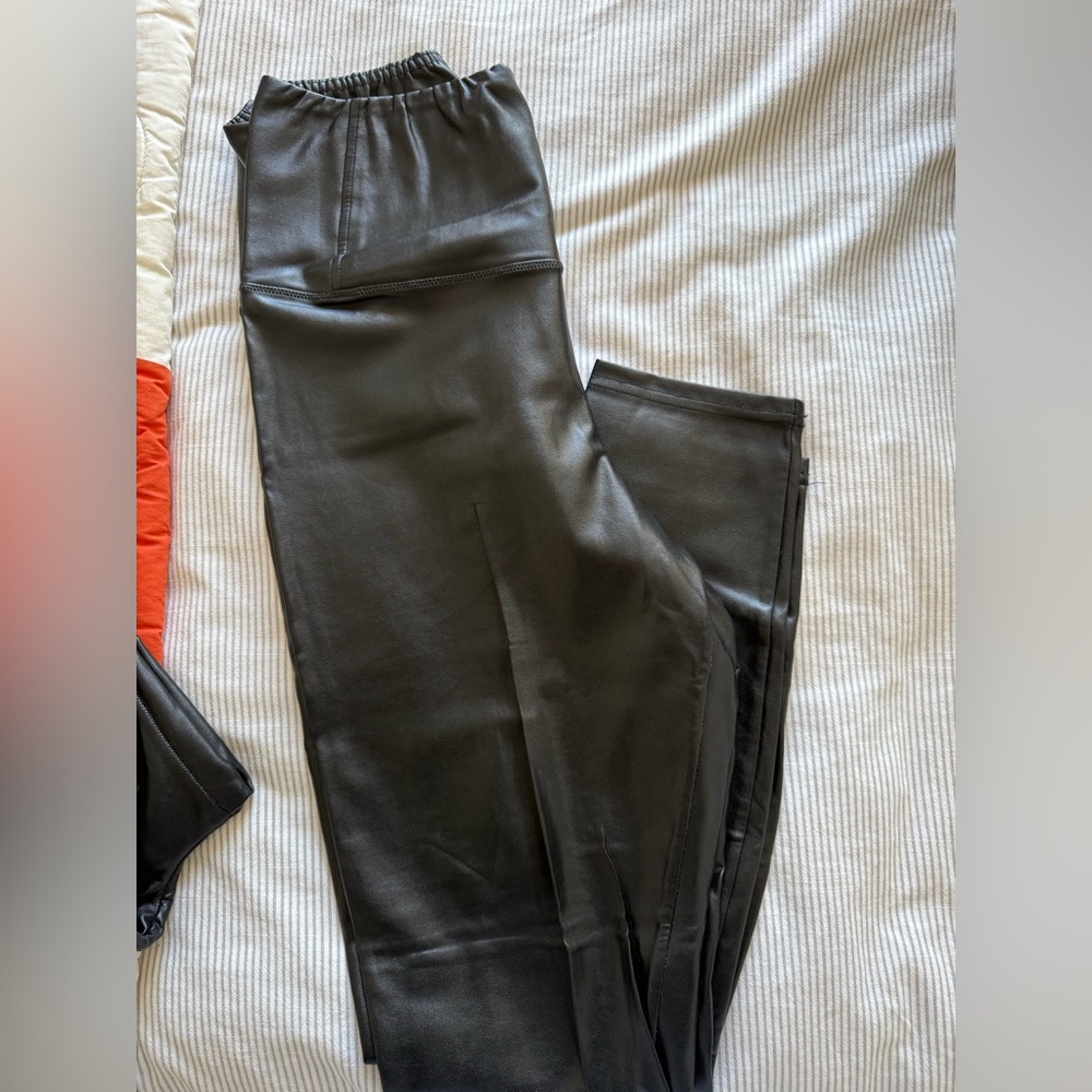 Wilfred Black Faux Leather Leggings